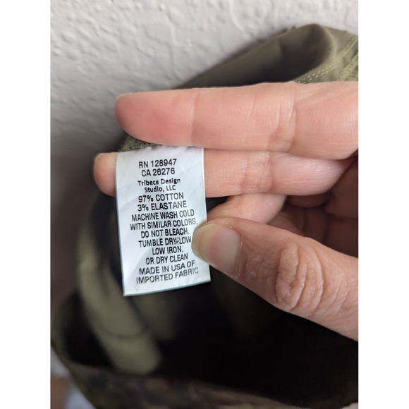 Nili Lotan camo pants size 2‎ Jenna cropped mid rise raw hem Fall Green $375 - Picture 11 of 11